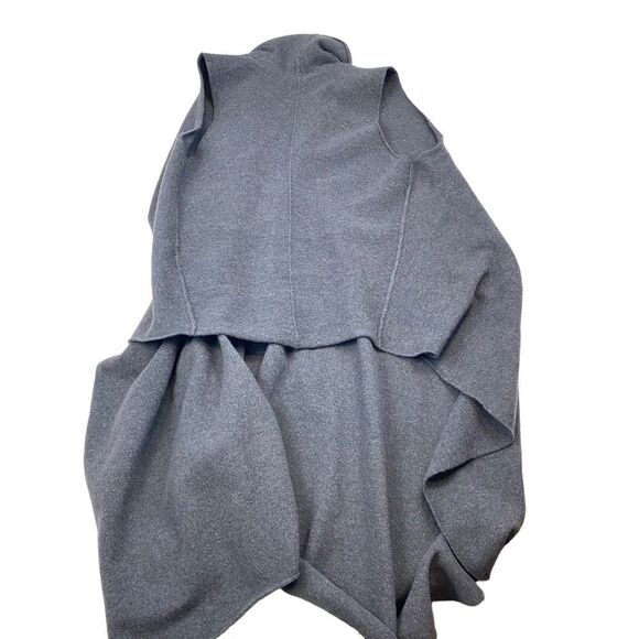 BROCHU WALKER Sorin Merino Wool Blend Wrap Vest Shale Melange XS - Picture 4 of 6